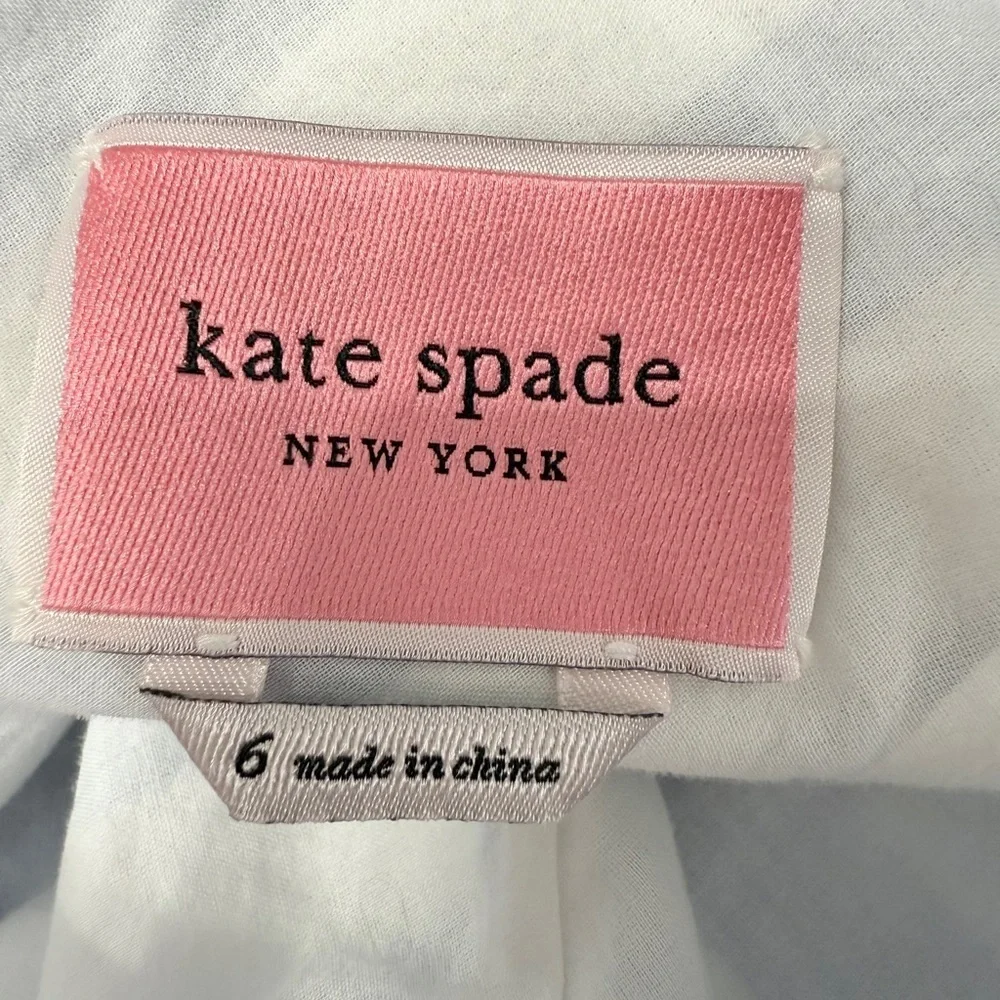 Linen & Cotton blend Kate Spade Pink Label White Fabric